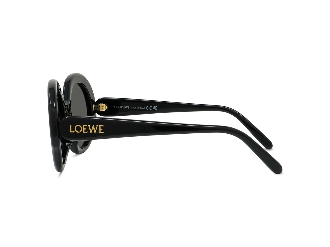 Óculos de sol loewe slim lw40135i 01a black round femenino tamanho 52mm - Vista de detalhe