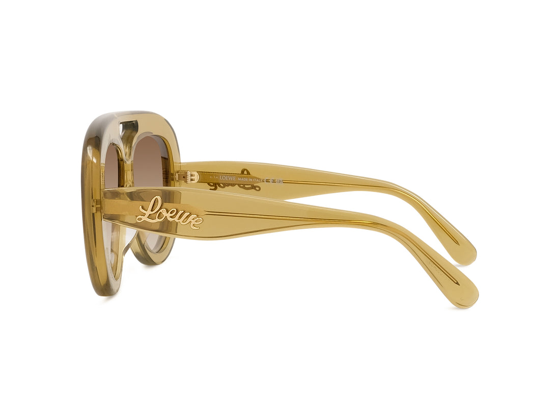 Occhiali da sole loewe curvy lw40144u 96f green pilot masculino taglia 55mm - Vista dettagliata