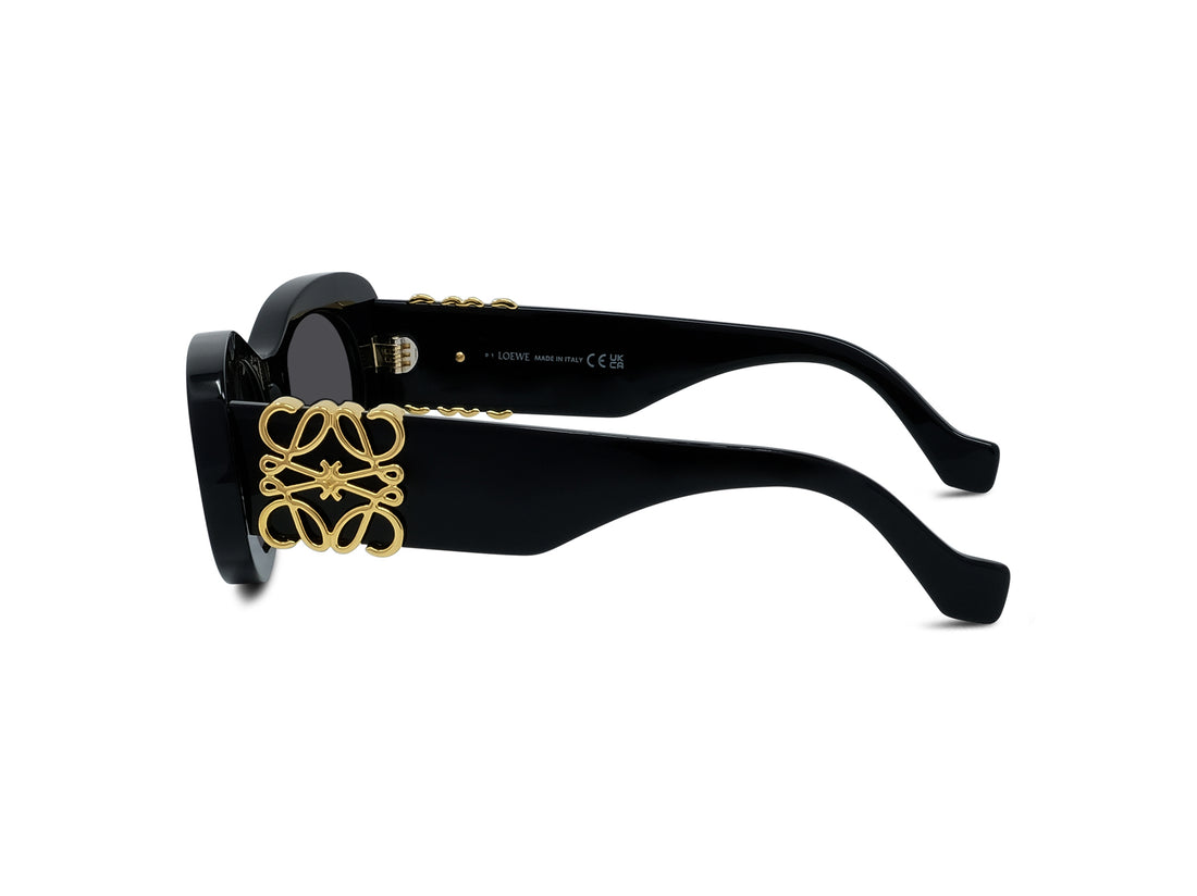 Óculos de sol loewe anagram lw40175u 01a black oval femenino tamanho 49mm - Vista de detalhe