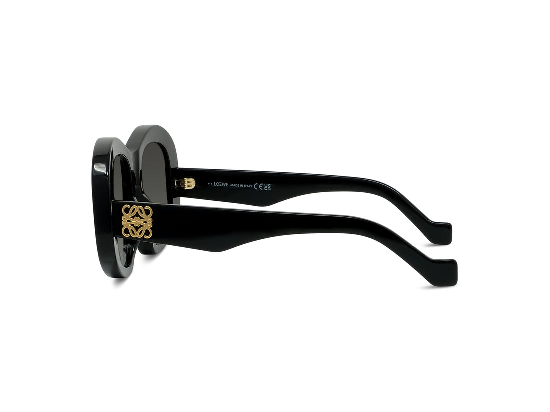 Óculos de sol loewe anagram lw40181i 01b black geometric femenino tamanho 51mm - Vista de detalhe