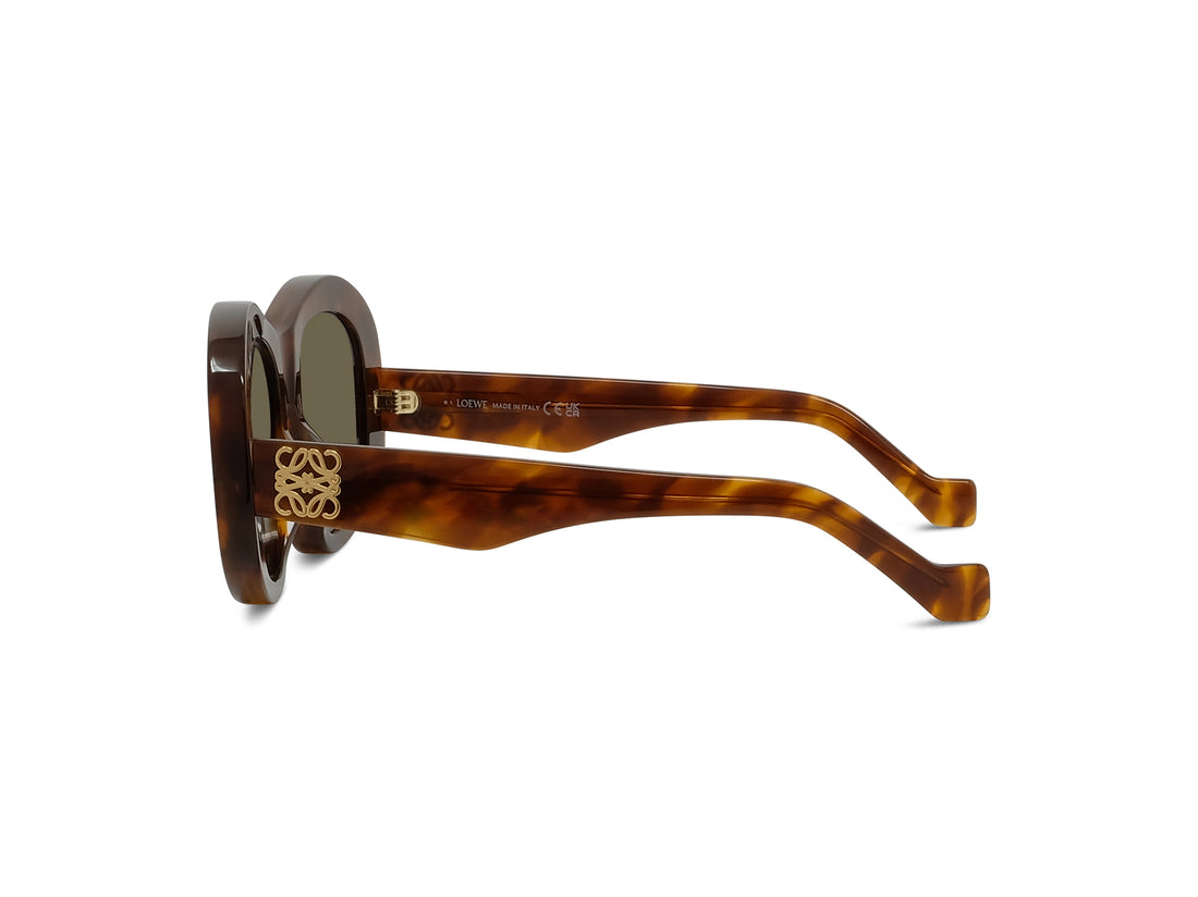 Óculos de sol loewe anagram lw40181i 52e havana geometric femenino tamanho 51mm - Vista de detalhe
