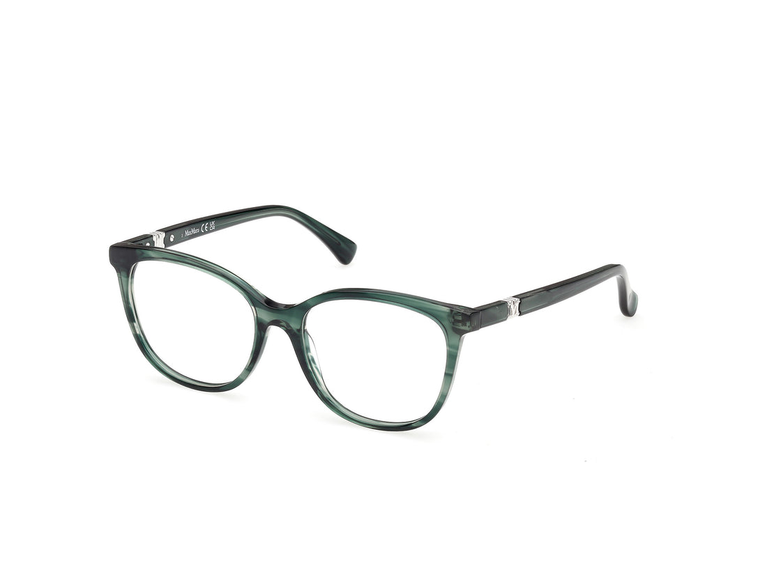 Prescription glasses maxmara mm5238 098 verde round femenino size 52mm - Main view