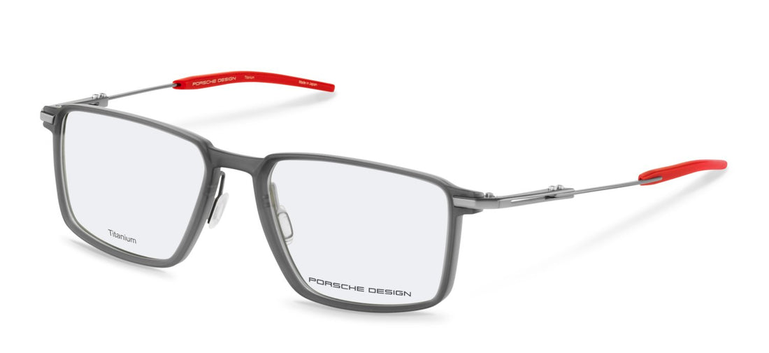 Lunettes de vue porsche design p81006 d000 gris square masculino taille 55mm - Vue principale