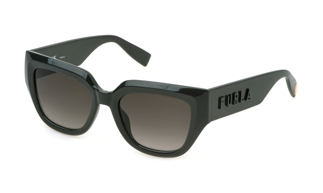 Solglasögon furla sfu809v 06wt verde butterfly femenino storlek 53mm - Huvudvy