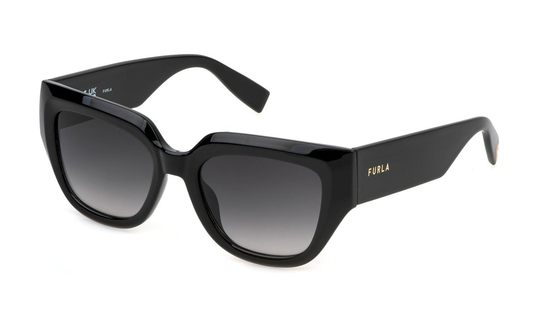 Solglasögon furla sfu809 0700 negro butterfly femenino storlek 53mm - Huvudvy