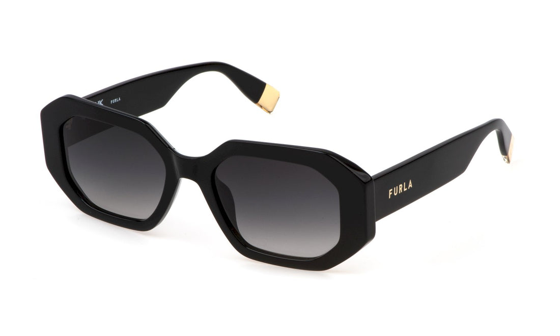 Solglasögon furla sfu815 0700 negro square femenino storlek 54mm - Huvudvy