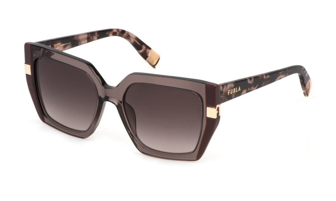 Occhiali da sole furla sfu818 07ay marron square femenino taglia 55mm - Vista principale