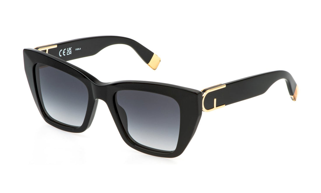 Solglasögon furla sfu882 0700 negro square femenino storlek 52mm - Huvudvy