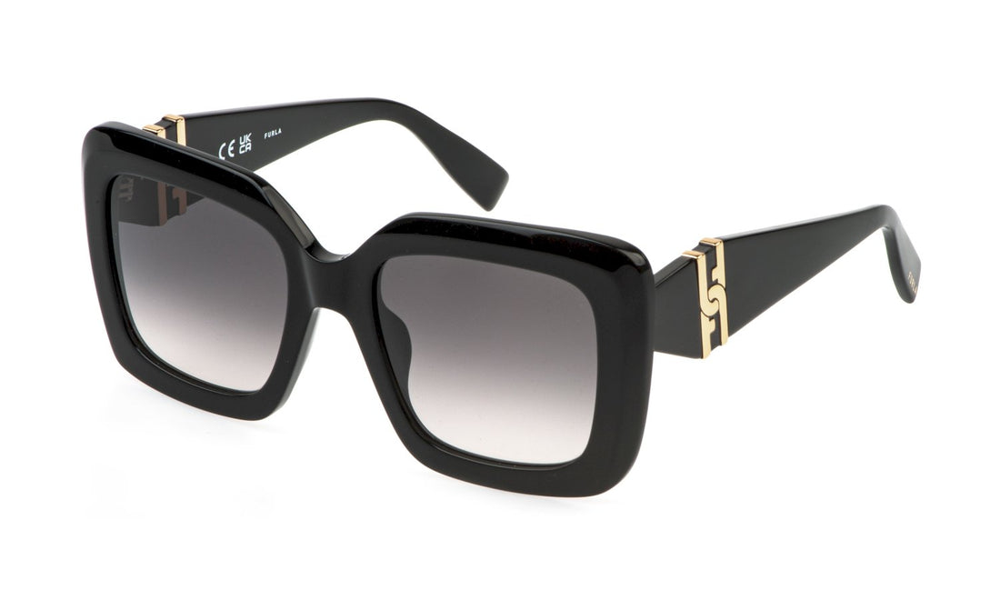 Solglasögon furla sfu883 0700 negro square femenino storlek 53mm - Huvudvy