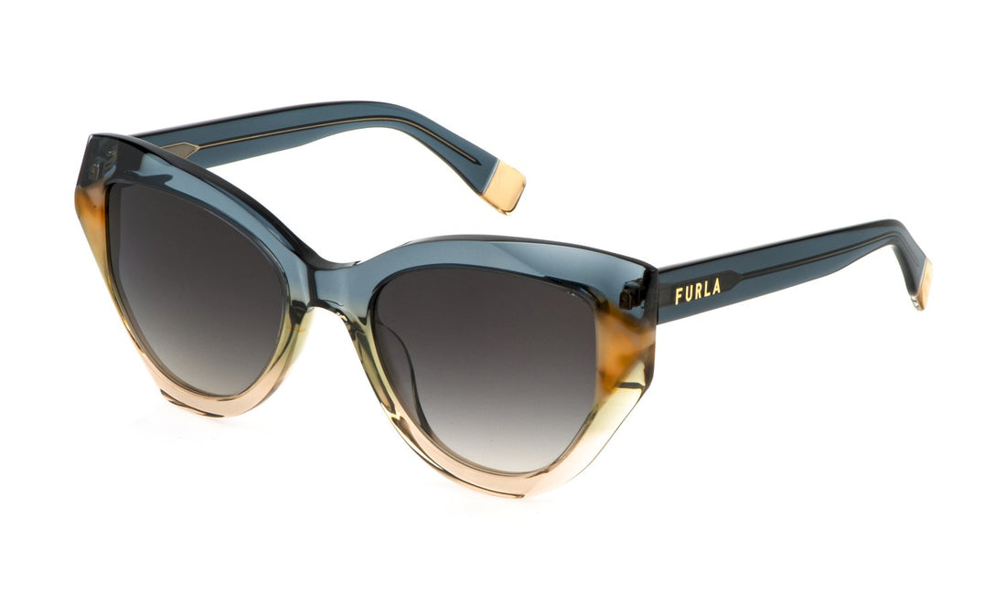 Occhiali da sole furla sfu886v 07ng verde geometric femenino taglia 54mm - Vista principale