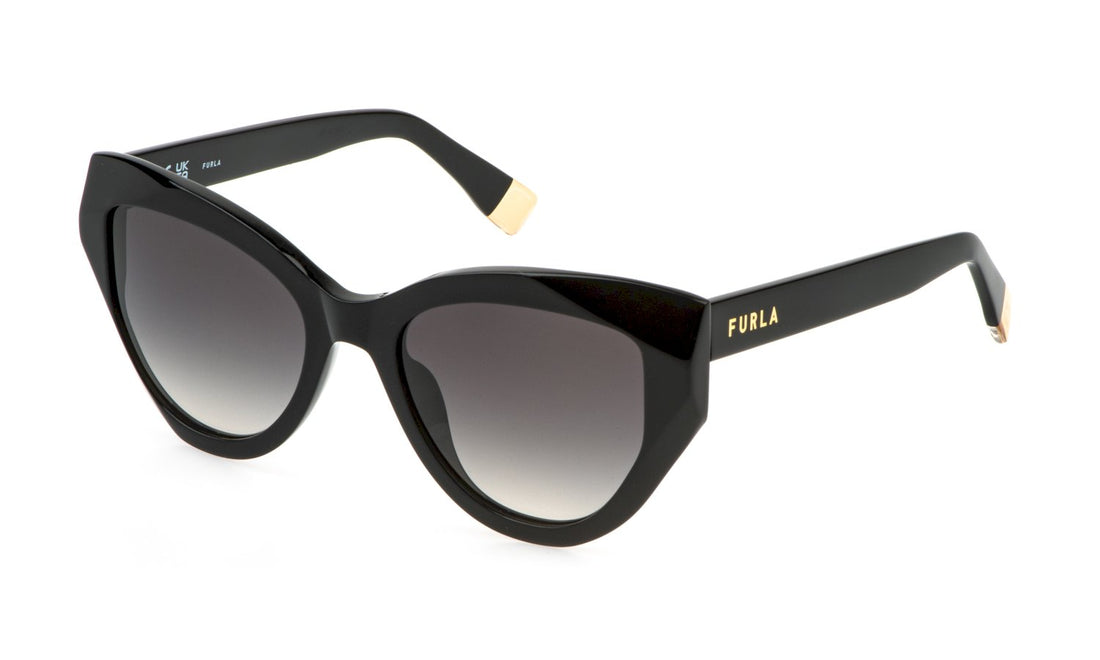 Solglasögon furla sfu886 0700 negro geometric femenino storlek 54mm - Huvudvy