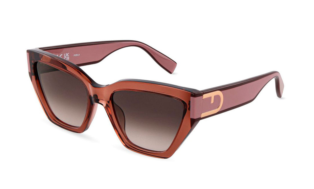 Sonnenbrillen furla sfu975v 0805 marron butterfly femenino größe 56mm - Hauptansicht