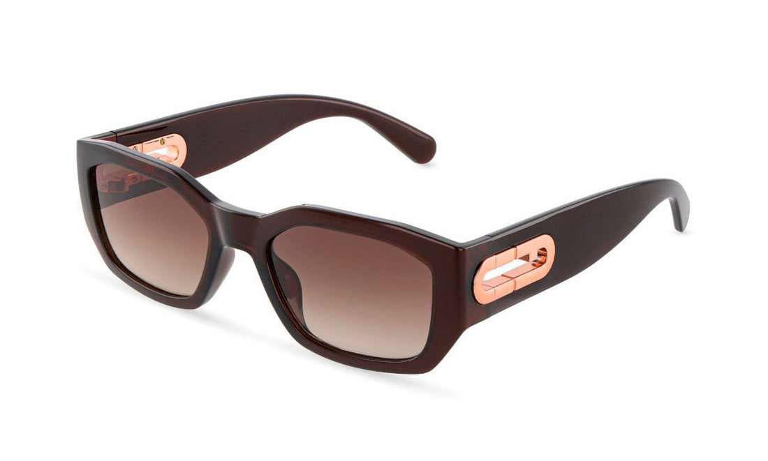 Sonnenbrillen furla sfub07 07gn marron geometric femenino größe 54mm - Hauptansicht