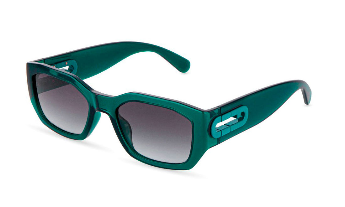 Sonnenbrillen furla sfub07 0j80 verde geometric femenino größe 54mm - Hauptansicht