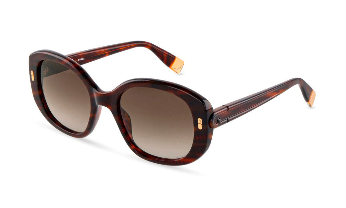 Sonnenbrillen furla sfub10 0c10 havana oval femenino größe 54mm - Hauptansicht