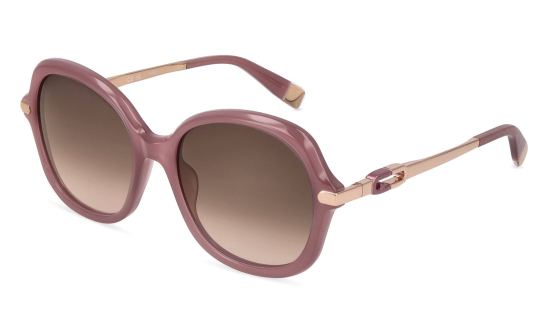 Óculos de sol furla sfub14 04g9 rosa geometric femenino tamanho 56mm - Vista principal