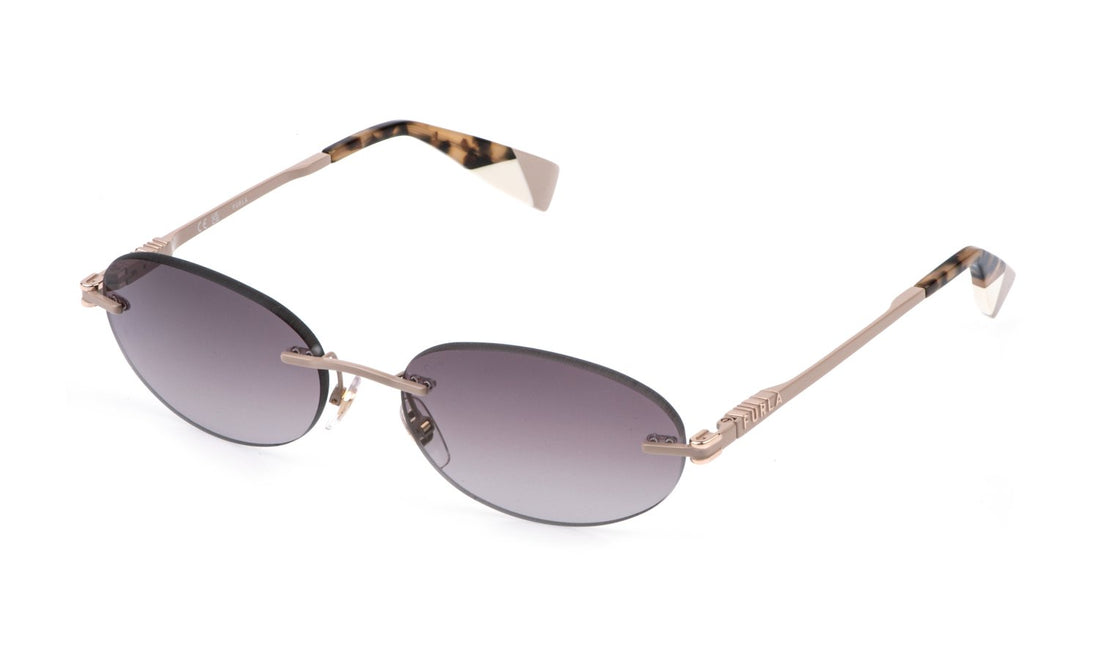 Óculos de sol furla sfub29 08f9 beige oval femenino tamanho 58mm - Vista principal