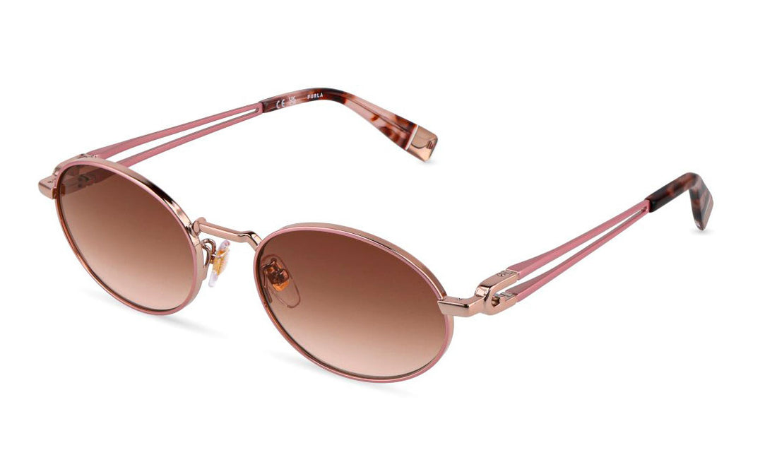 Sonnenbrillen furla sfub30 0f38 marron oval femenino größe 55mm - Hauptansicht
