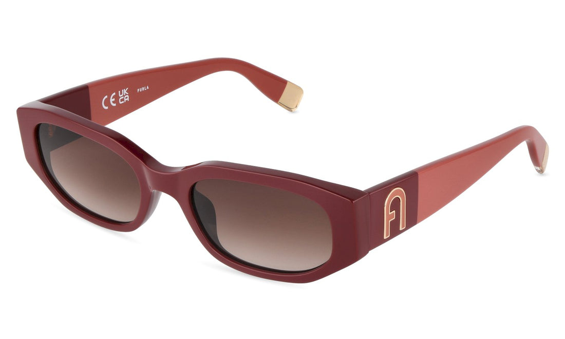 Óculos de sol furla sfub47v 0u78 rojo geometric femenino tamanho 55mm - Vista principal