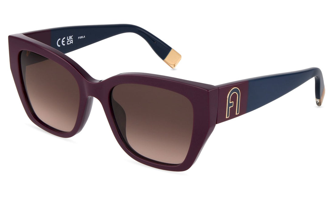 Óculos de sol furla sfub48v 09x6 violeta square femenino tamanho 54mm - Vista principal