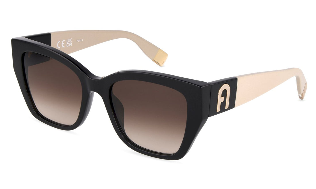 Óculos de sol furla sfub48v 700y negro square femenino tamanho 54mm - Vista principal