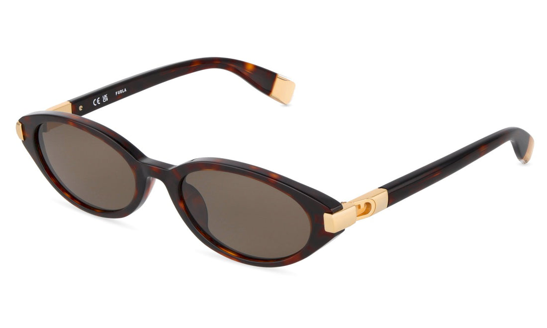 Óculos de sol furla sfub49 0714 havana oval femenino tamanho 54mm - Vista principal