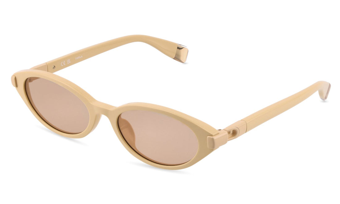 Óculos de sol furla sfub49 0aec beige oval femenino tamanho 54mm - Vista principal