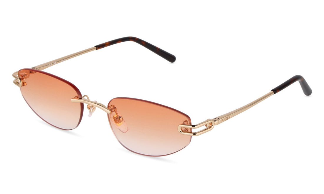 Óculos de sol furla sfub52 0300 dorado oval femenino tamanho 56mm - Vista principal