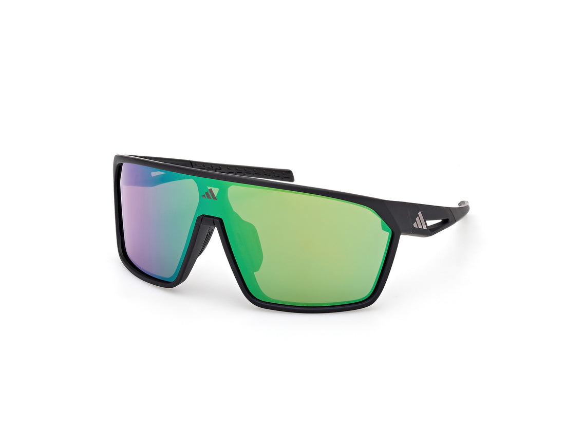 Solglasögon adidas sport sp0108 02q negro shield unisex storlek 0mm - Huvudvy