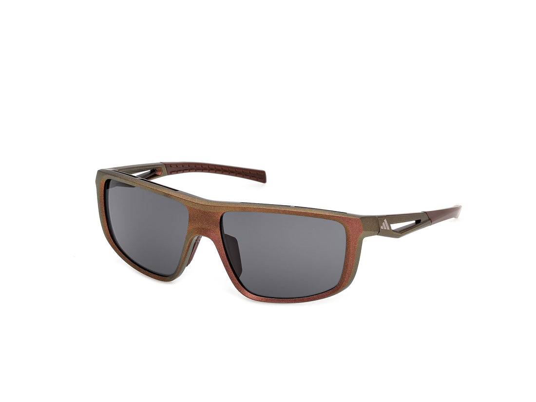 Solglasögon adidas sport sp0130 46a marron rectangular masculino storlek 60mm - Huvudvy