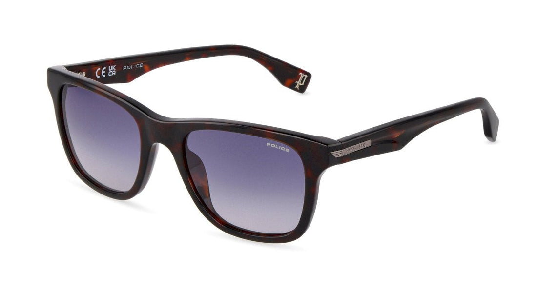 Óculos de sol police splu68 0722 havana square masculino tamanho 53mm - Vista principal