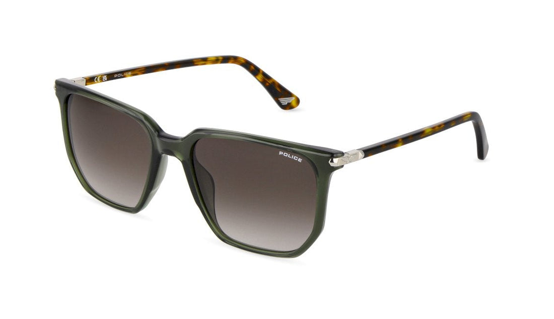 Sonnenbrillen police splu70 0m26 verde geometric masculino größe 55mm - Hauptansicht