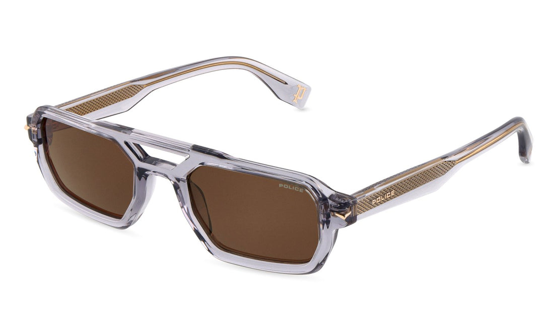 Sonnenbrillen police splu71e 04g0 gris geometric masculino größe 53mm - Hauptansicht
