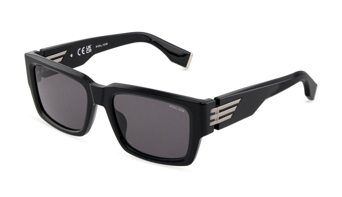 Óculos de sol police splu78 0700 negro square masculino tamanho 56mm - Vista principal