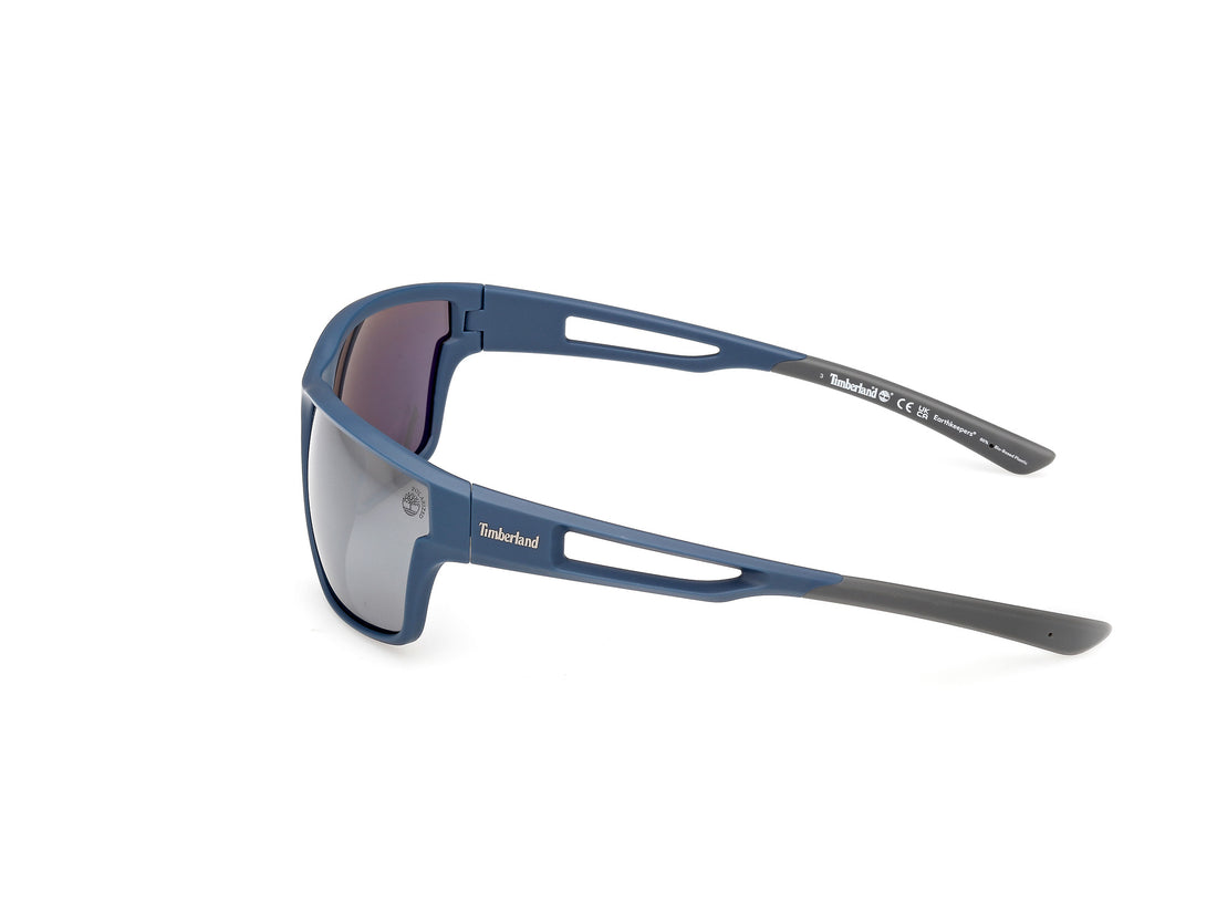 Óculos de sol timberland tb00001 91d azul rectangular masculino tamanho 65mm - Vista de detalhe