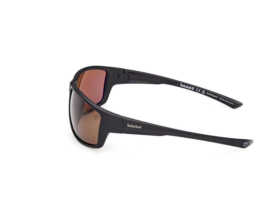 Óculos de sol timberland tb00003 02h negro rectangular masculino tamanho 65mm - Vista de detalhe