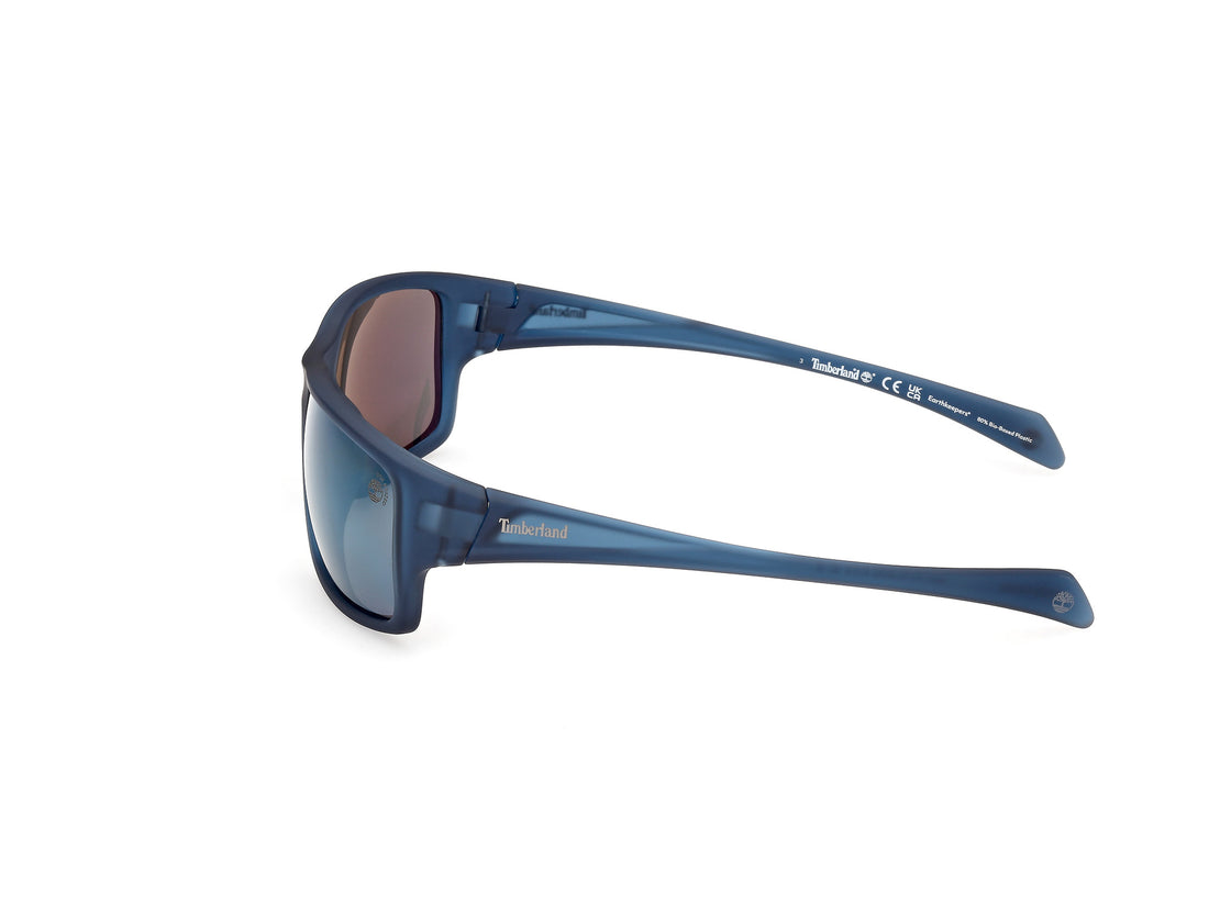 Óculos de sol timberland tb00017 91d azul rectangular masculino tamanho 61mm - Vista de detalhe