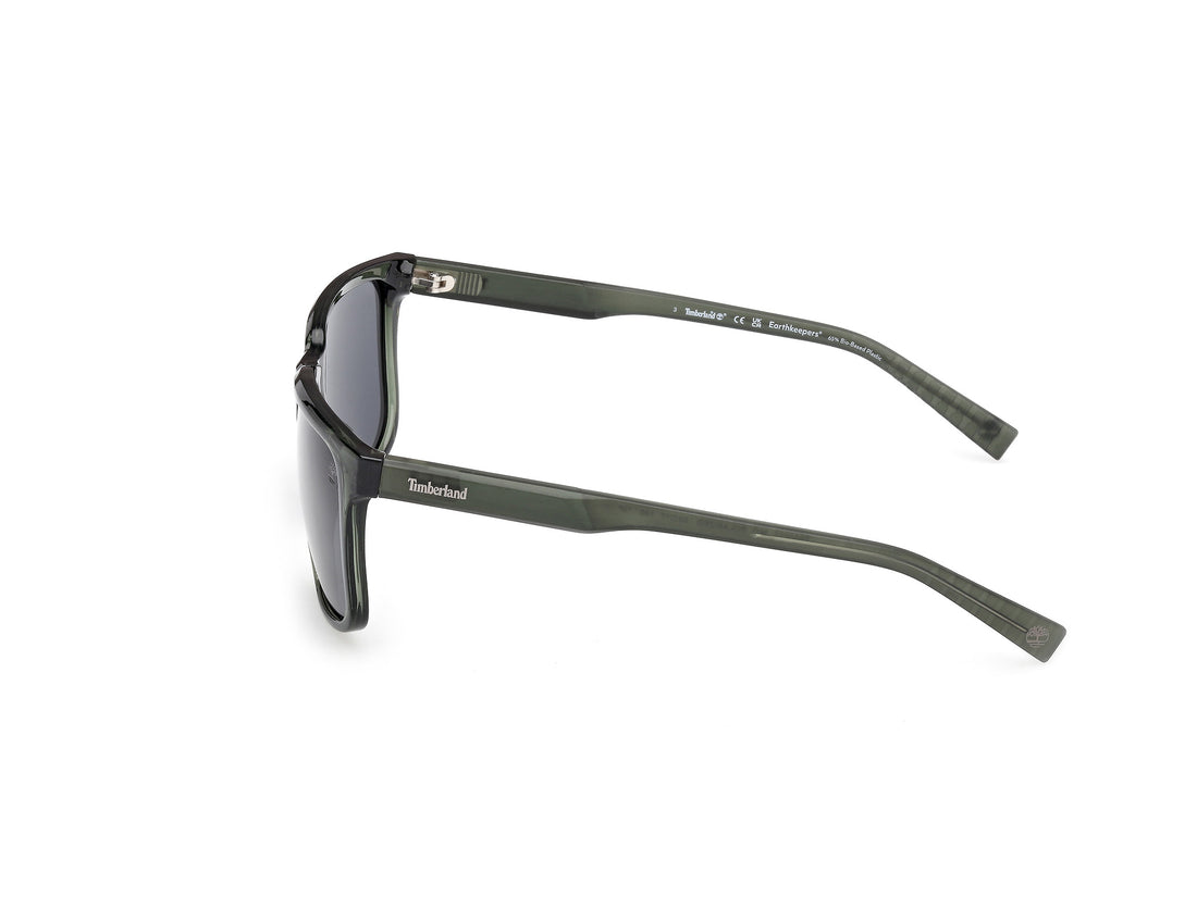 Óculos de sol timberland tb00037 96d verde square masculino tamanho 59mm - Vista de detalhe