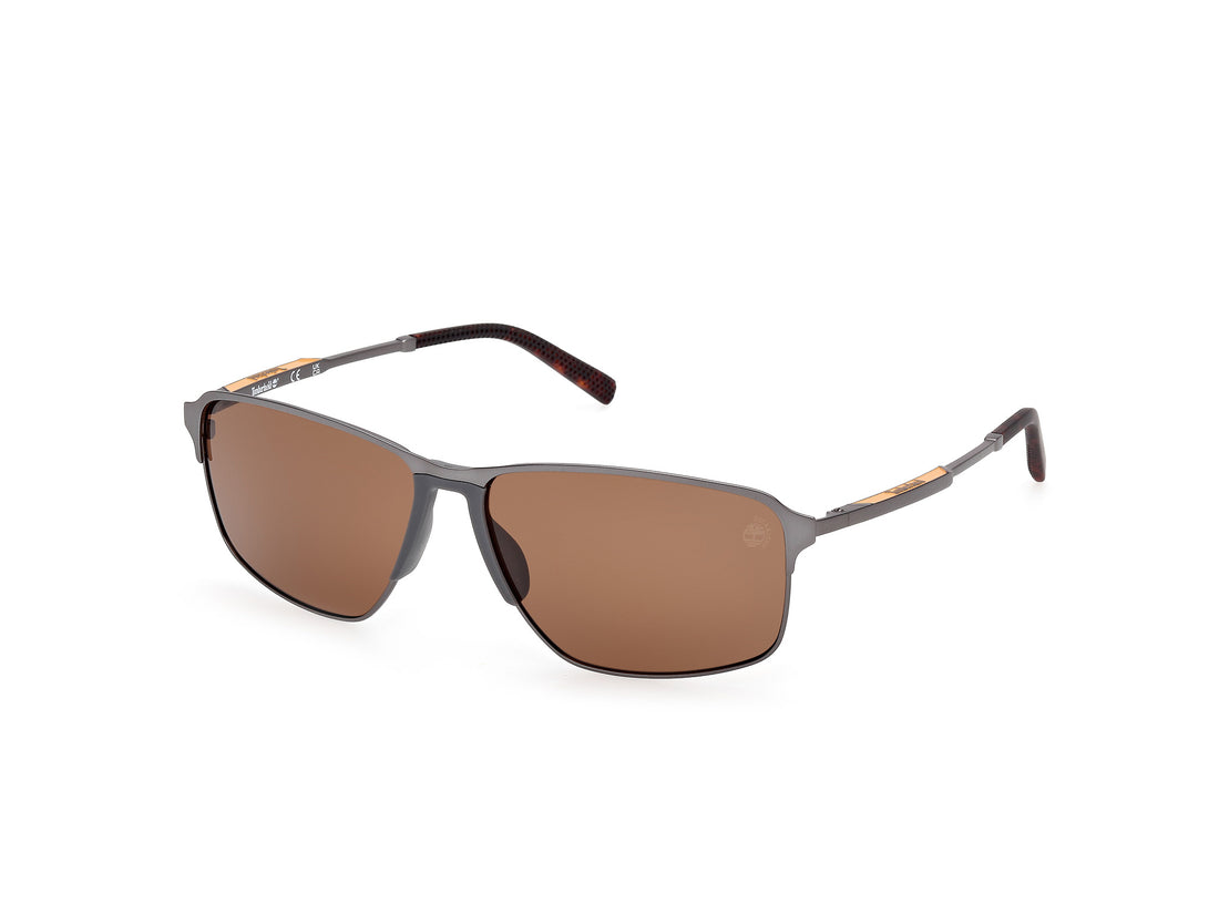 Óculos de sol timberland tb00040 09h plateado rectangular masculino tamanho 62mm - Vista principal