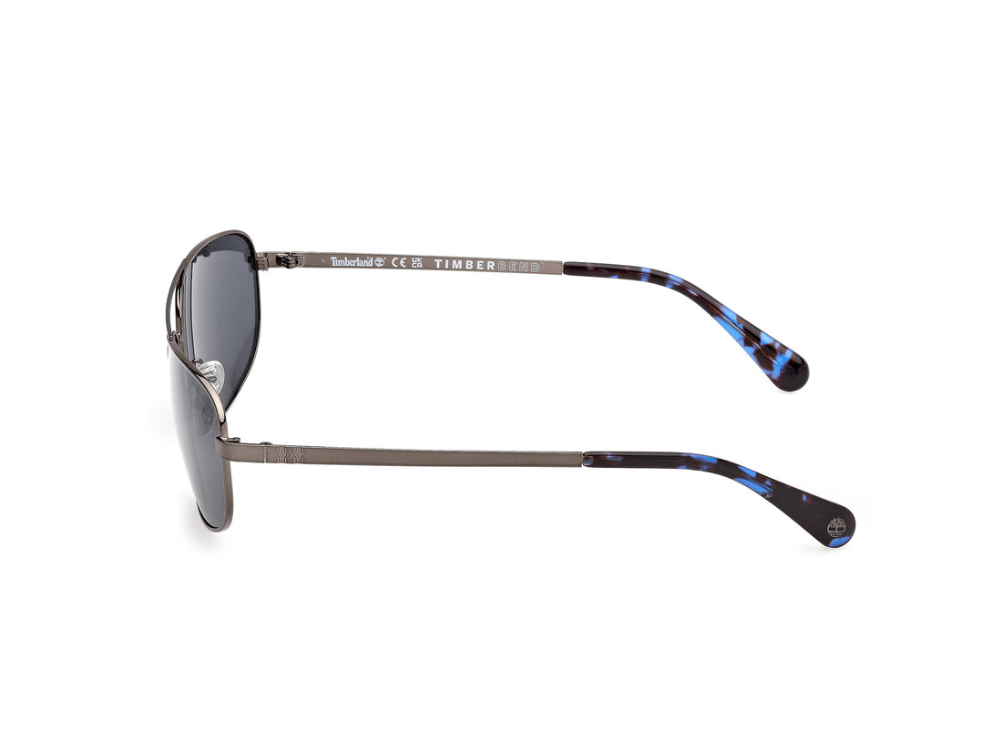 Óculos de sol timberland tb00045 08d plateado navigator masculino tamanho 66mm - Vista de detalhe