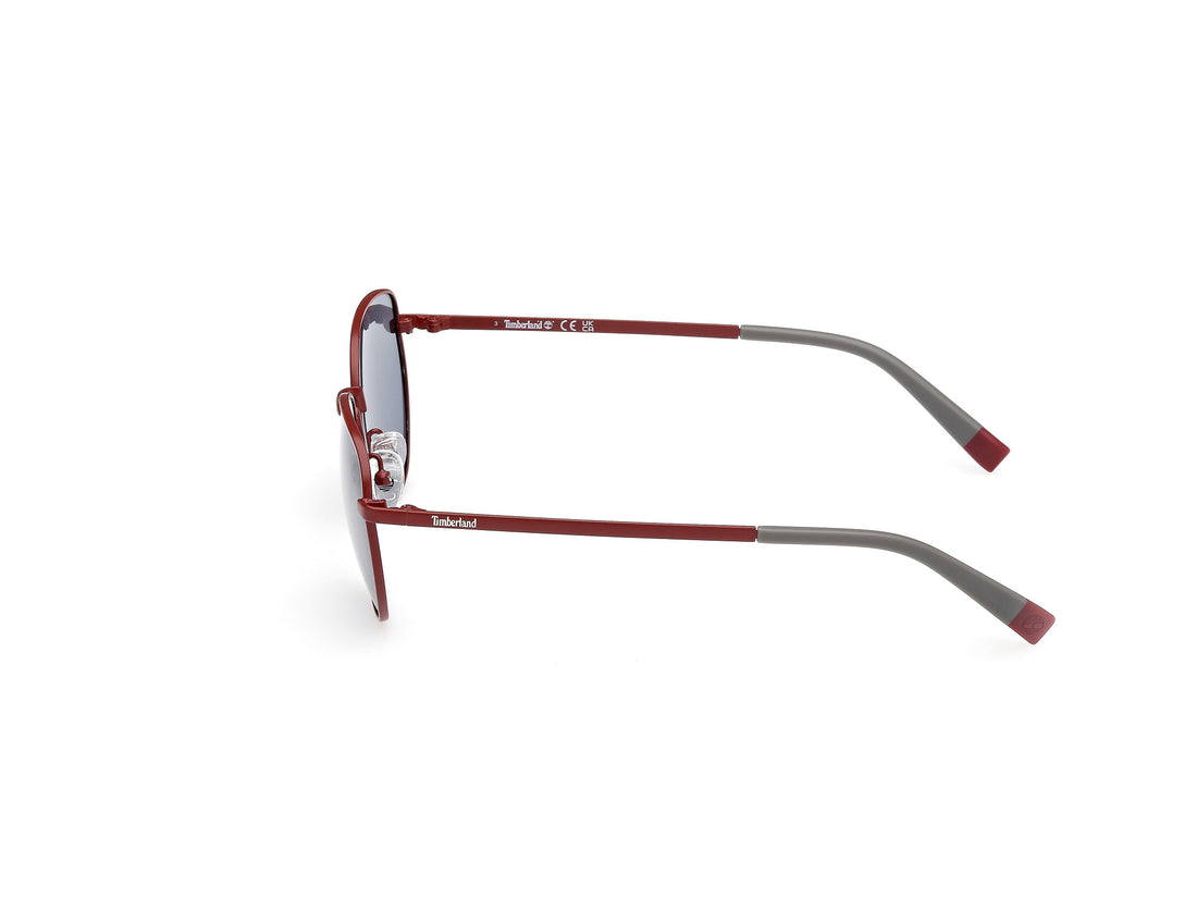 Óculos de sol timberland tb00048 67d rojo round infantil tamanho 53mm - Vista de detalhe