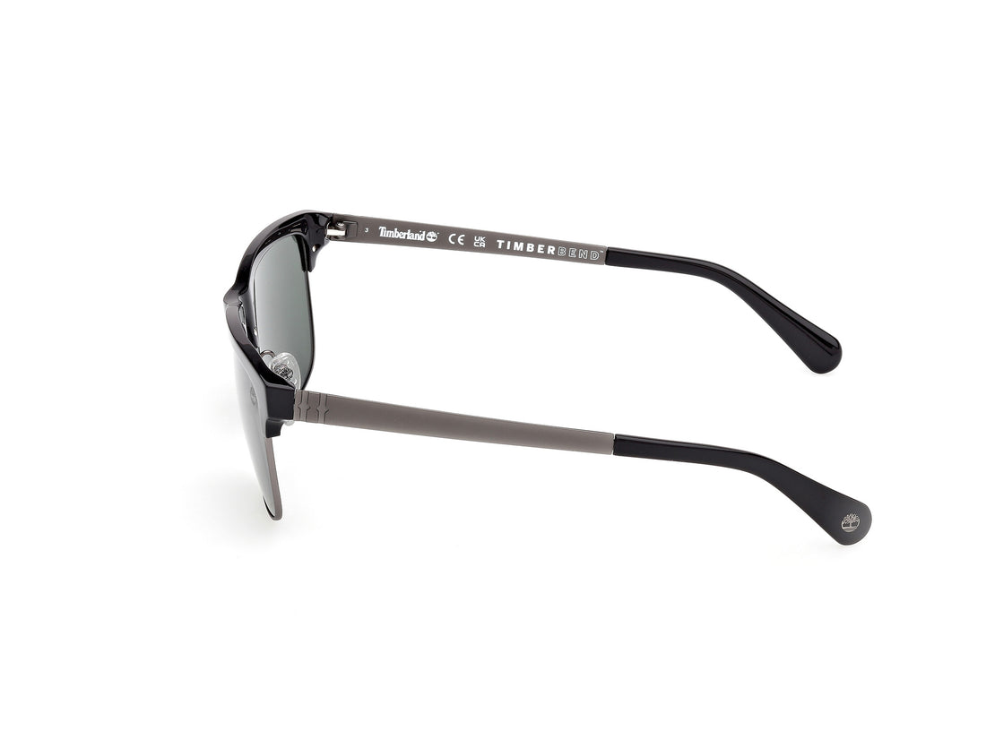 Óculos de sol timberland tb00063 01r negro rectangular masculino tamanho 60mm - Vista de detalhe