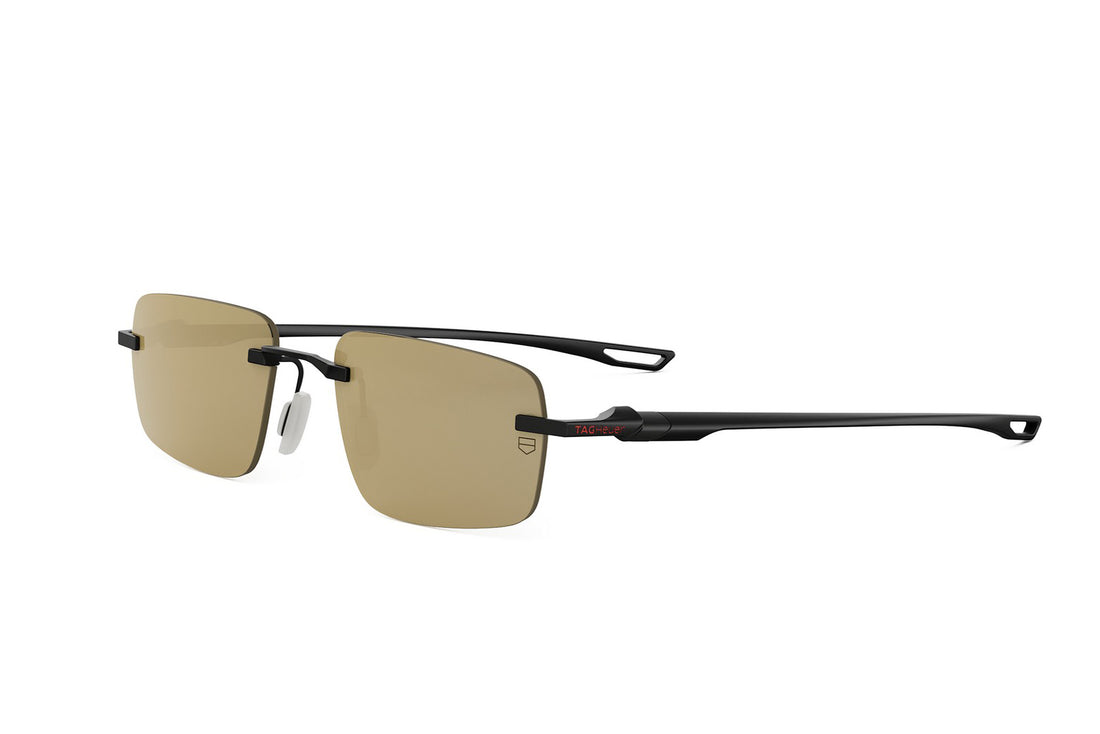 Sunglasses tag heuer mini vingtsept rimless th40036u 02g black rectangular masculino size 55mm - Main view