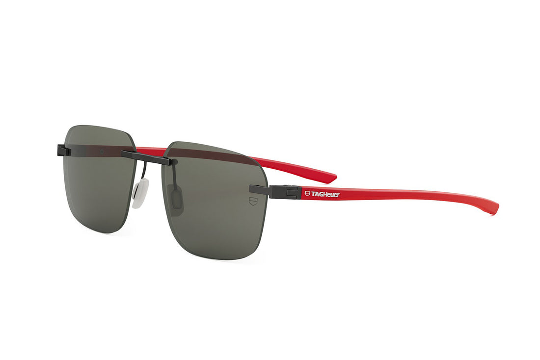 Sunglasses tag heuer essential rimless th40038u 02a black pilot masculino size 56mm - Main view
