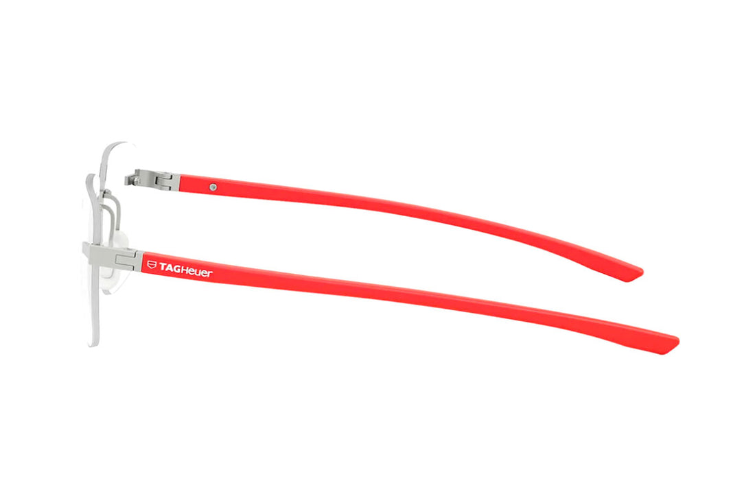 Prescription glasses tag heuer essential rimless th50031u 016 silver rectangular masculino size 56mm - Detailed view