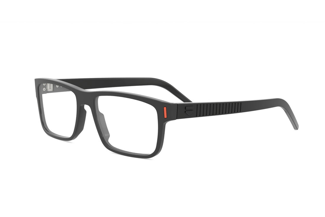 Prescription glasses tag heuer drive acetate th50034i 002 black rectangular masculino size 55mm - Main view