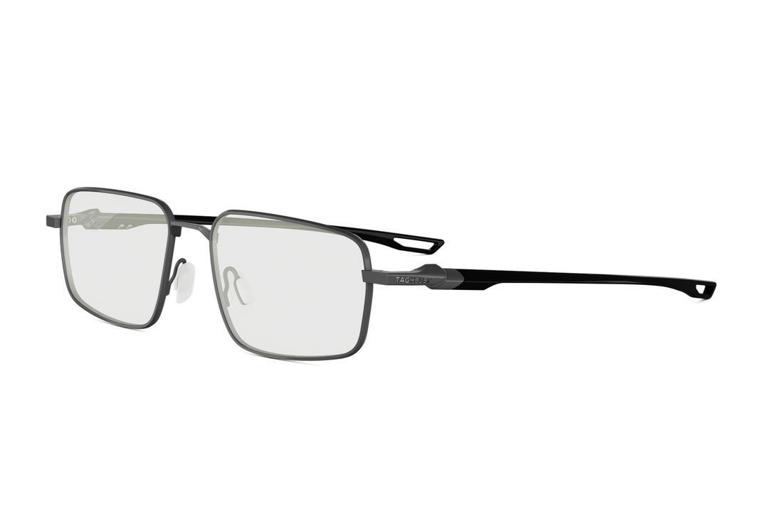 Prescription glasses tag heuer mini vingtsept metal th50051u 013 black rectangular masculino size 55mm - Main view