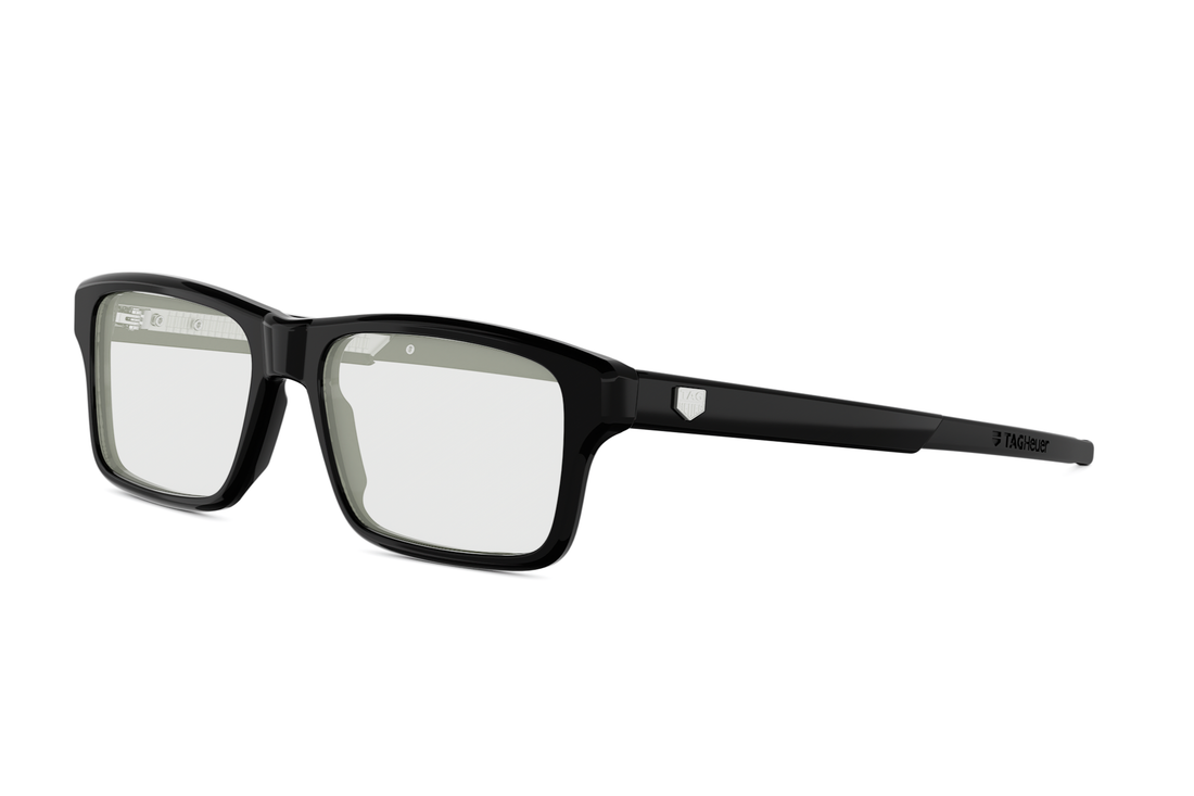 Prescription glasses tag heuer golden age th50053i 001 black rectangular masculino size 54mm - Main view