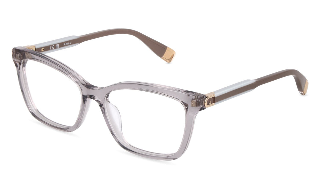 Óculos graduados furla vfub55 04g0 gris square femenino tamanho 53mm - Vista principal