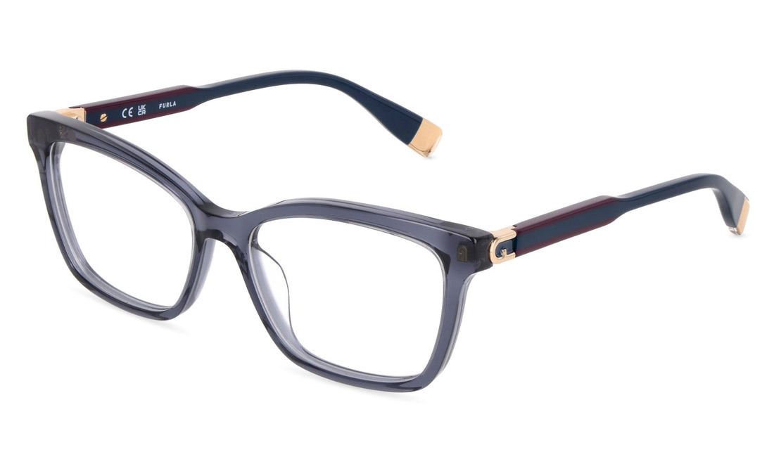 Óculos graduados furla vfub55 06sb azul square femenino tamanho 53mm - Vista principal